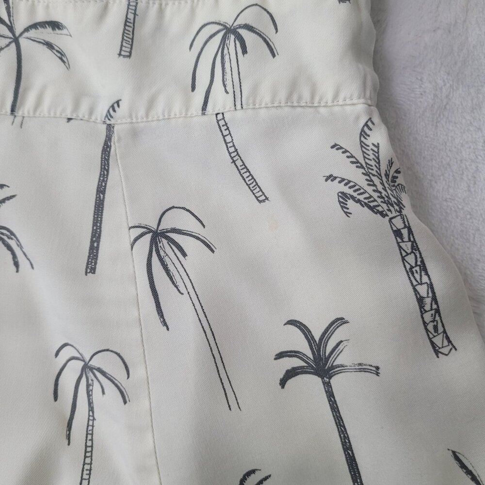 Marine Layer Camila Women's Mini Dress in White Palm Print Size Small - Picture 8 of 10